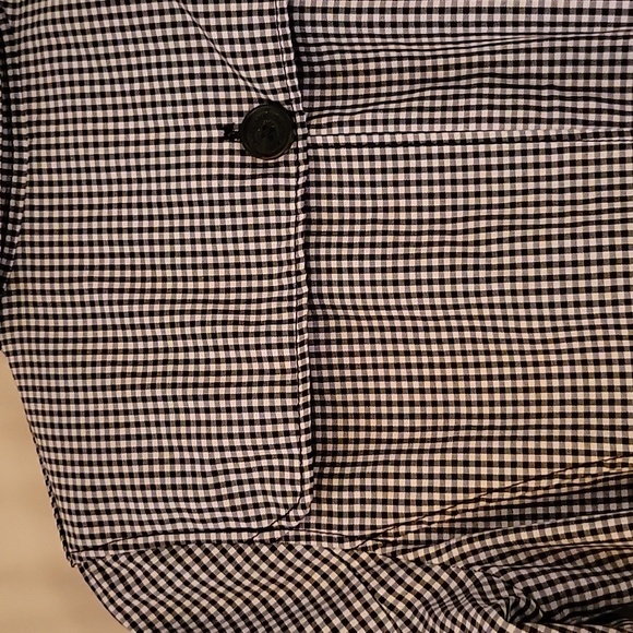 Lands End Black and White Checker Raincoat - Picture 6 of 8